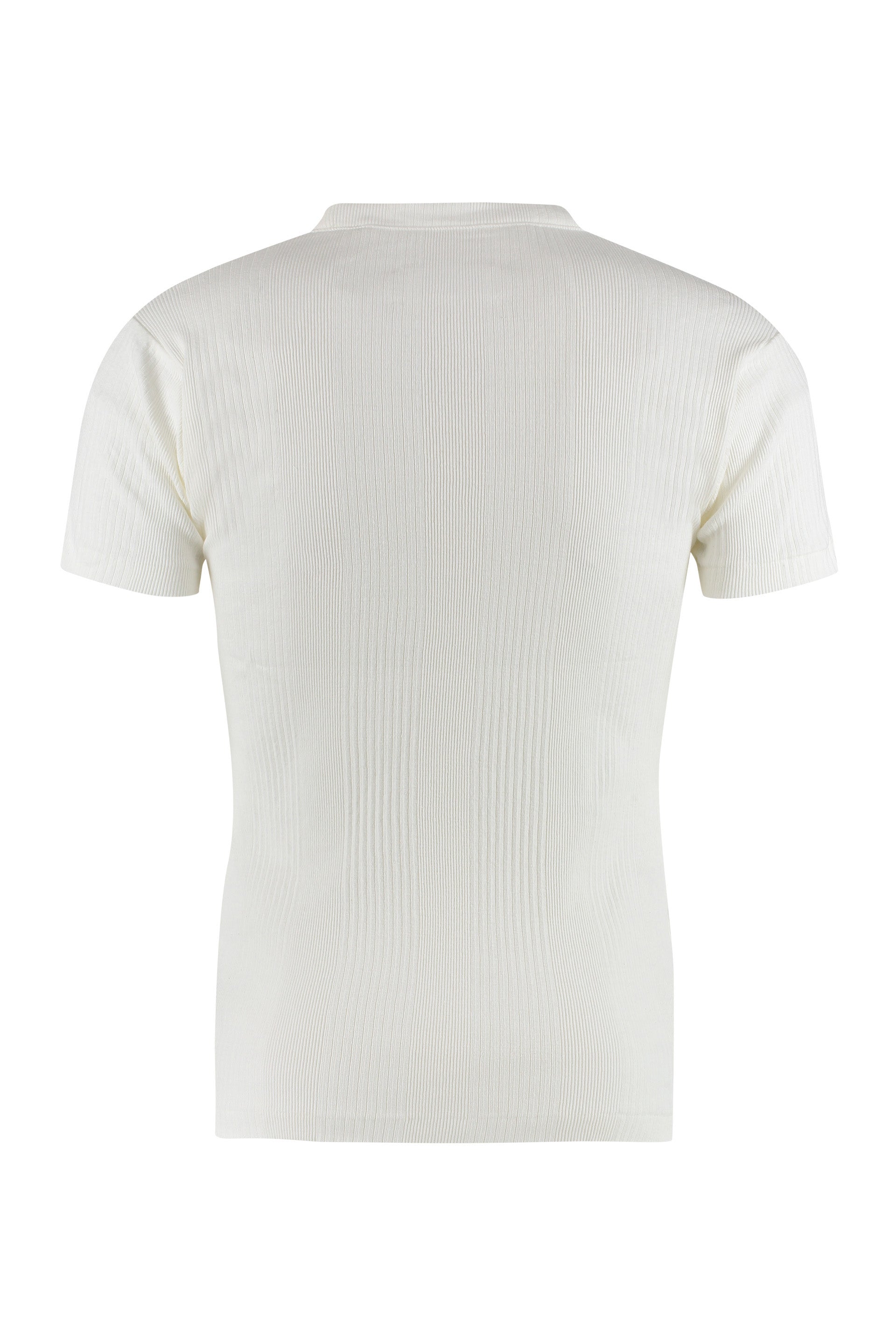 MAISON MARGIELA Ribbed Knit Cotton T-Shirt