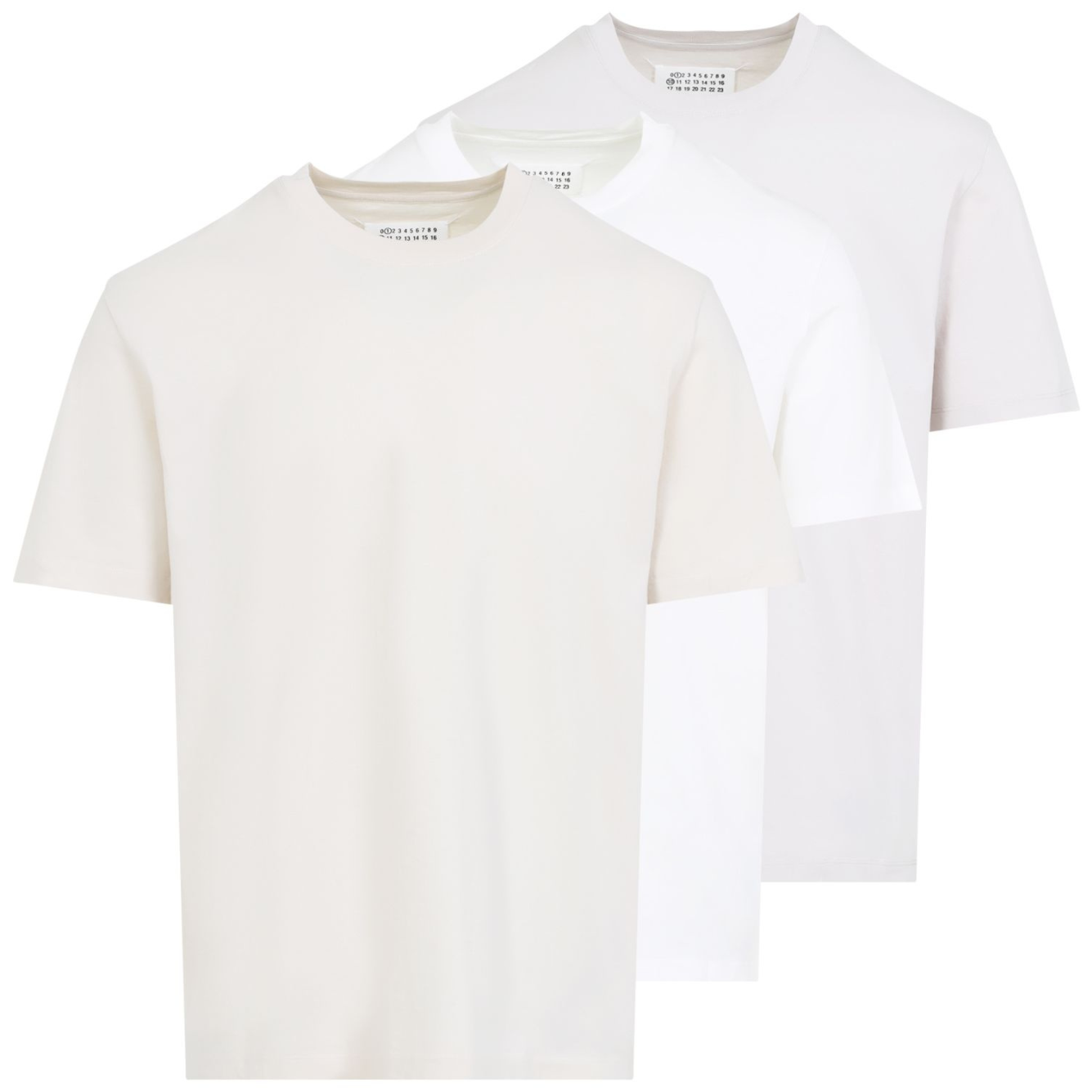 MAISON MARGIELA Cotton T-Shirts and Polos for Men - Shades of Ecru