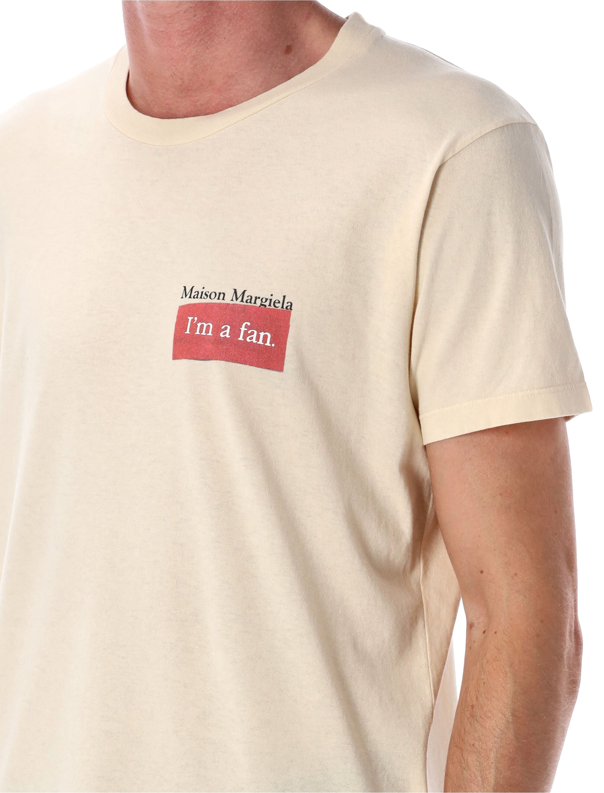MAISON MARGIELA Overdyed Cotton I’m a Fan T-Shirt - Size L