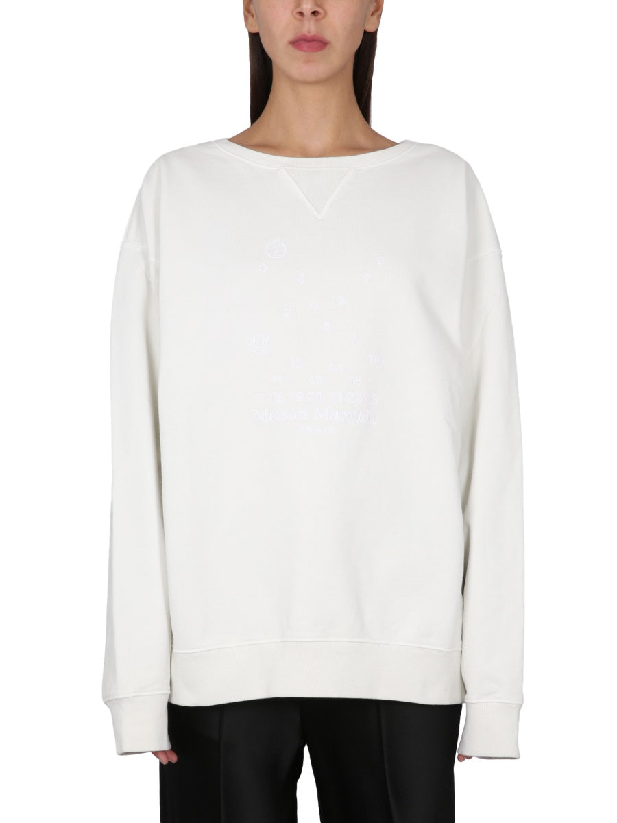 MAISON MARGIELA Crewneck Sweatshirt with Embroidered Logo