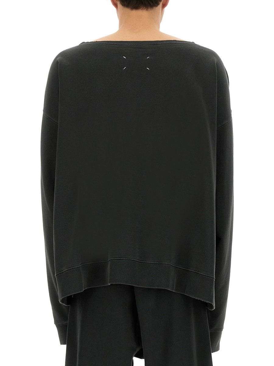 MAISON MARGIELA Loose Fit Logo Sweatshirt - Size L