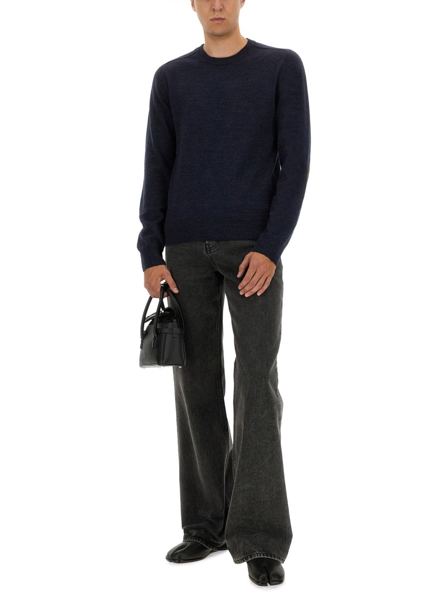 MAISON MARGIELA Wool Crewneck Sweater with Signature Details