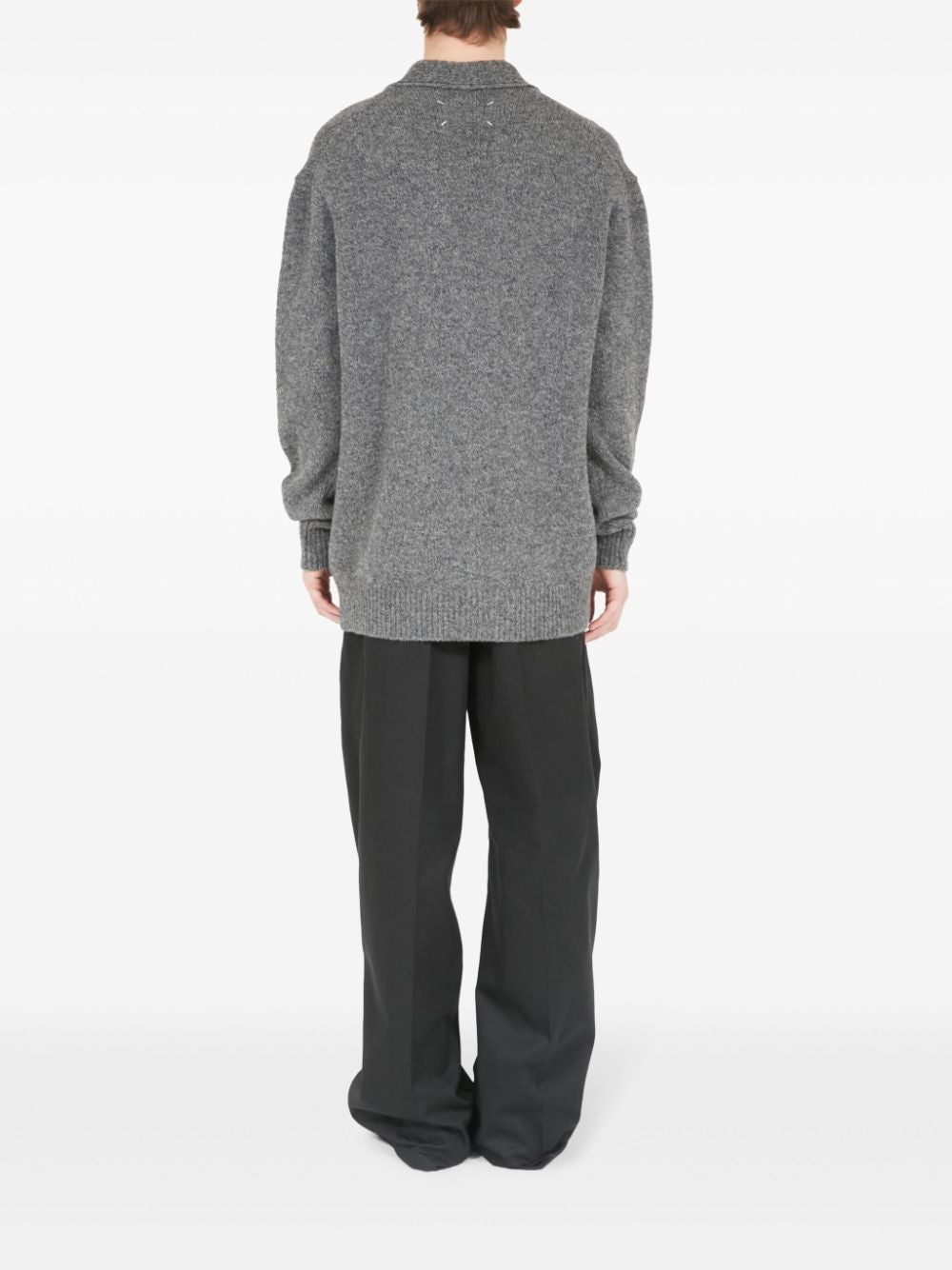 MAISON MARGIELA Wool Cardigan with Button Front Closure - Loose Fit