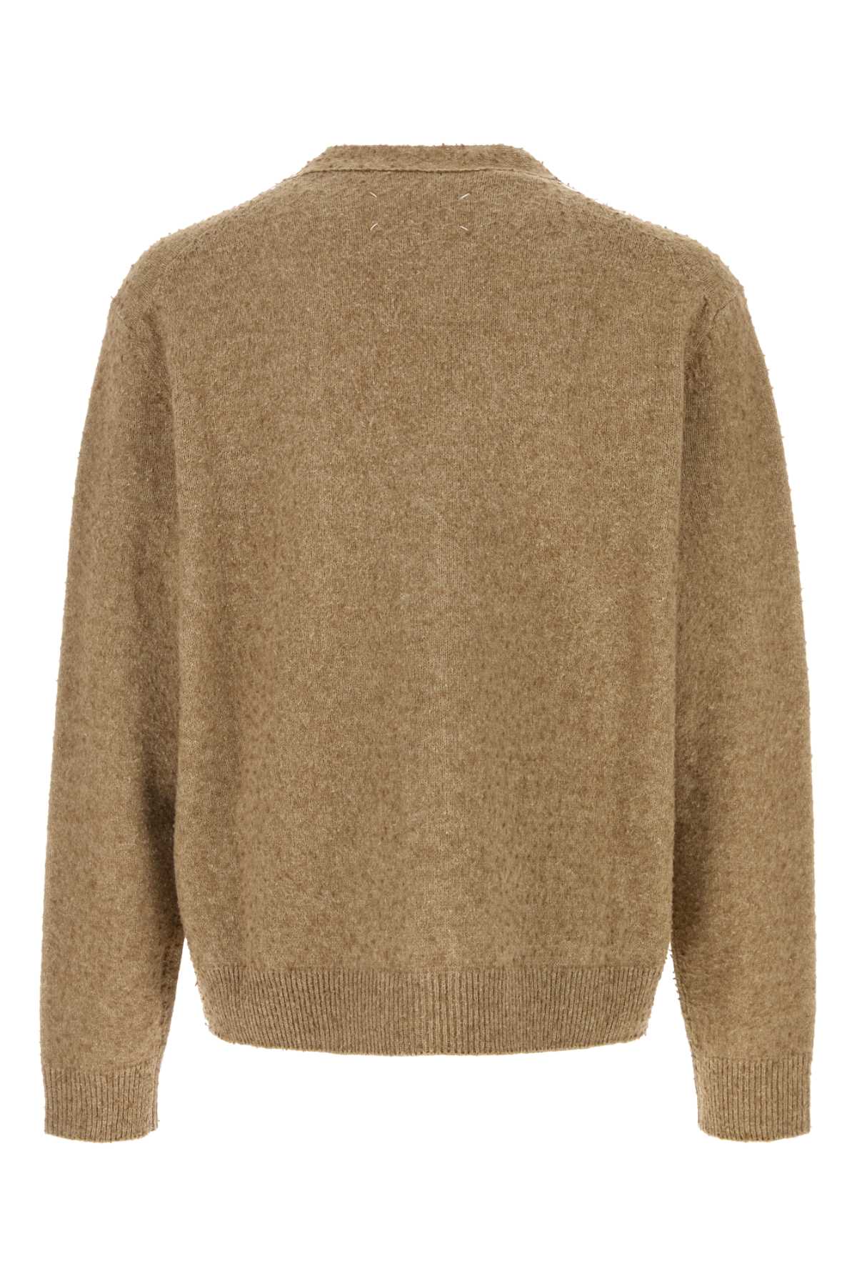 MAISON MARGIELA Melange Wool Blend Cardigan for Men - Spring/Summer 2025