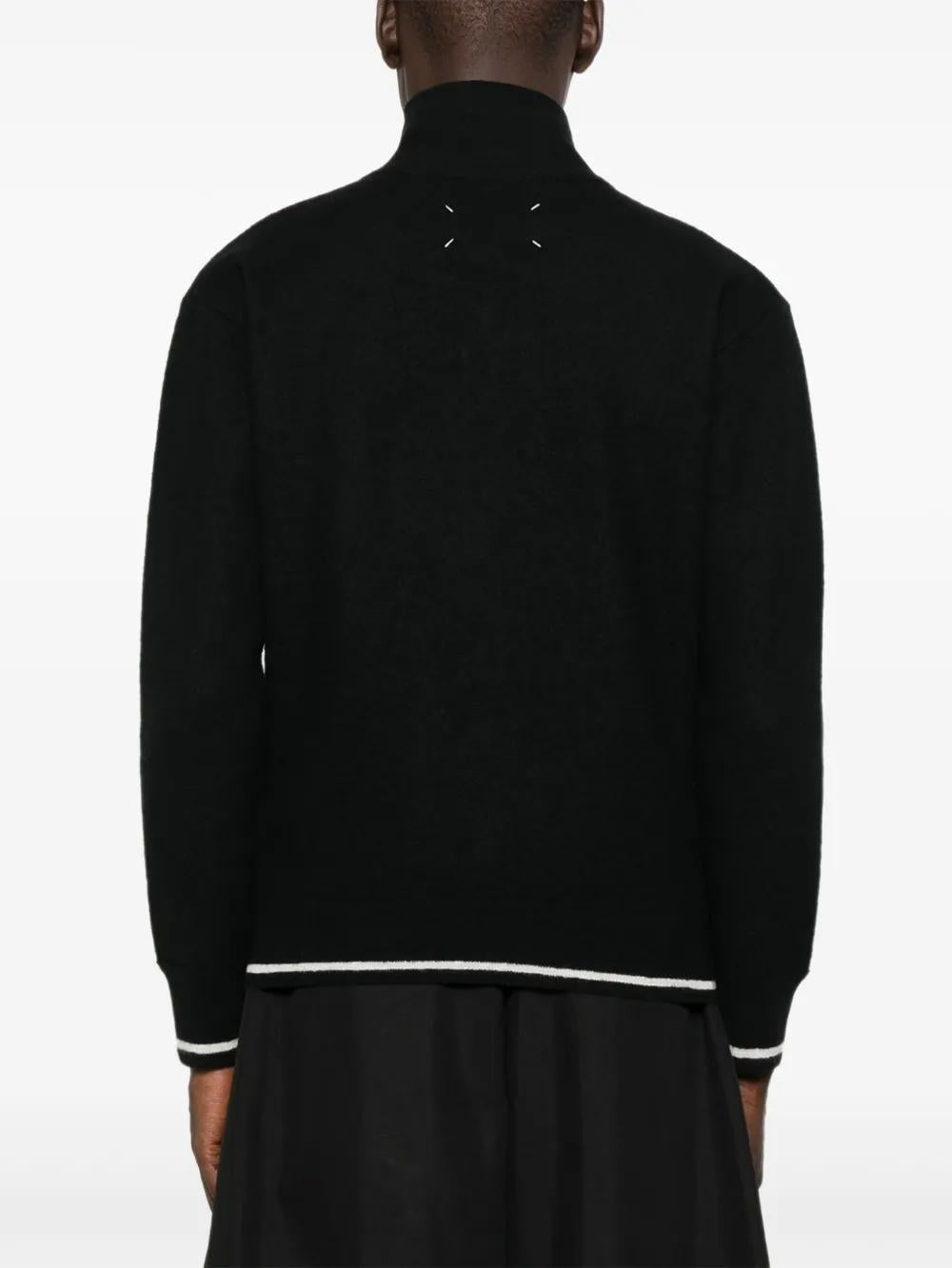 MAISON MARGIELA High-Neck Zip-Front Cardigan
