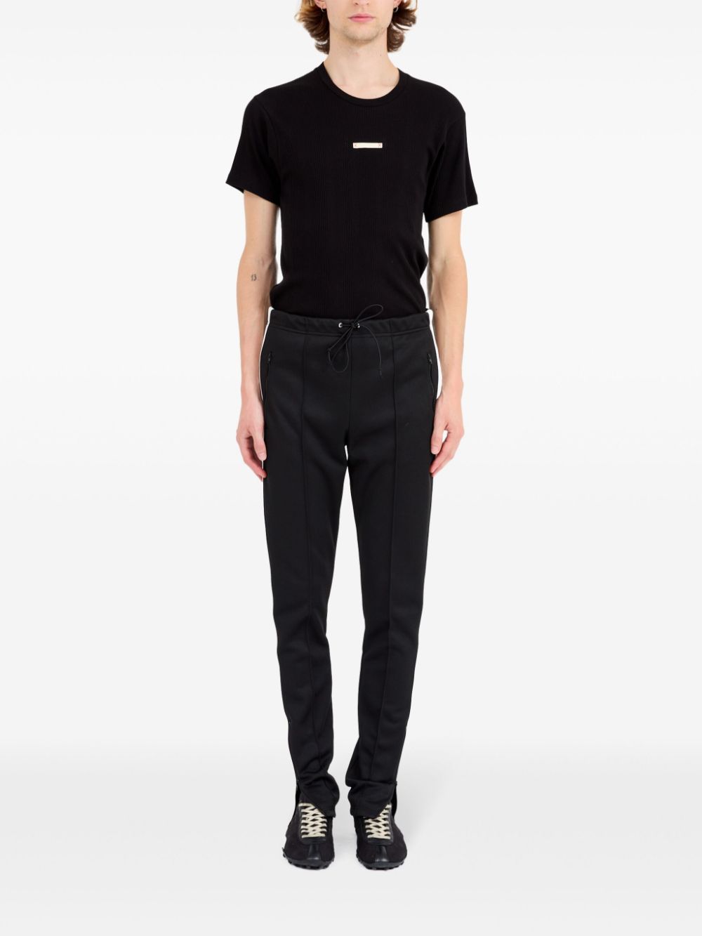 MAISON MARGIELA Cotton Blend Trousers with Stripe Detailing for Men