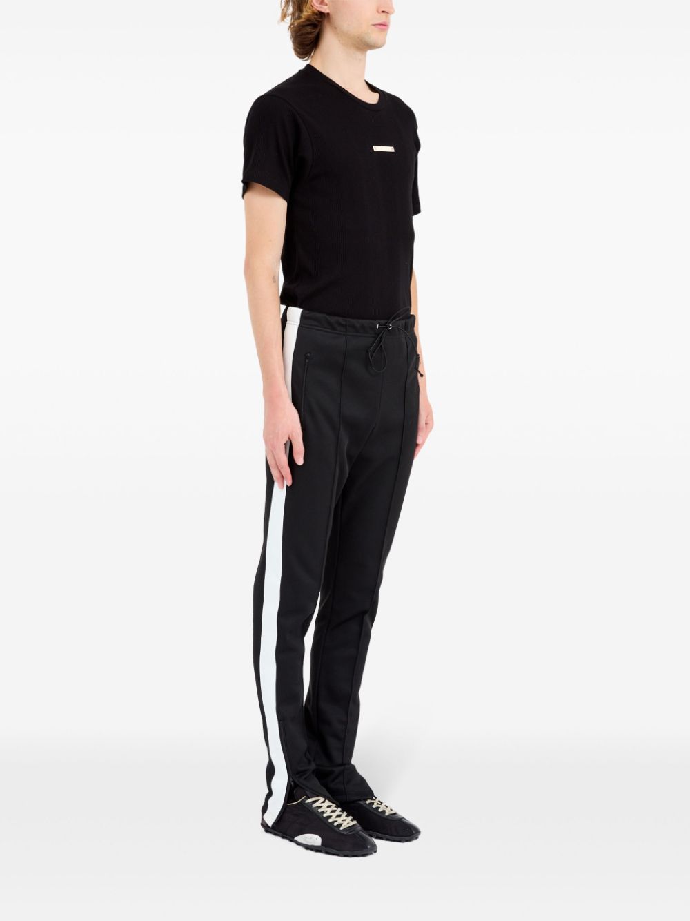 MAISON MARGIELA Cotton Blend Trousers with Stripe Detailing for Men