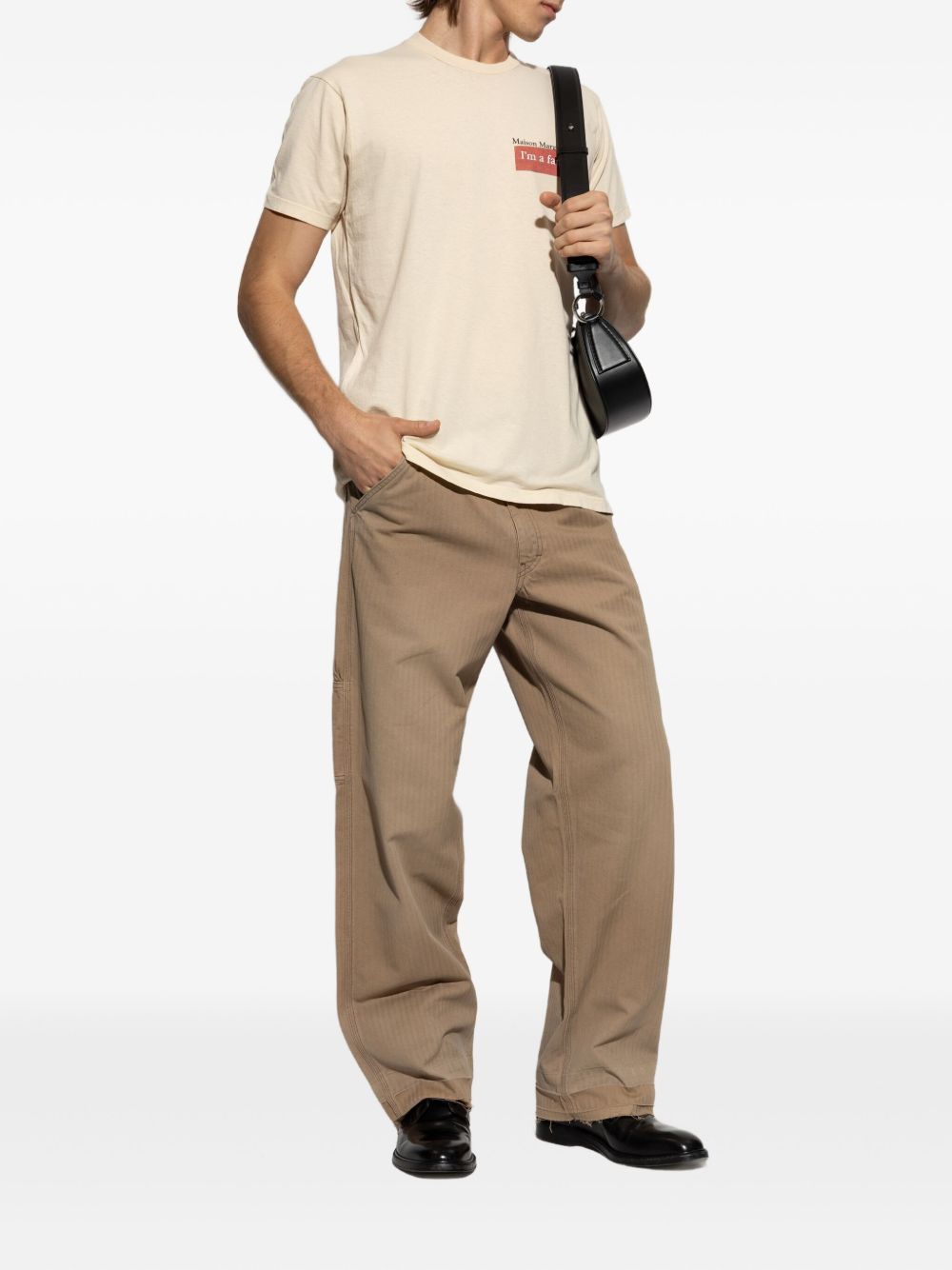 MAISON MARGIELA Classic Herringbone Cotton Trousers - FW25