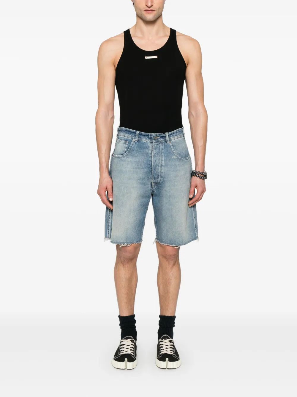 MAISON MARGIELA Cut Off Mini Denim Shorts