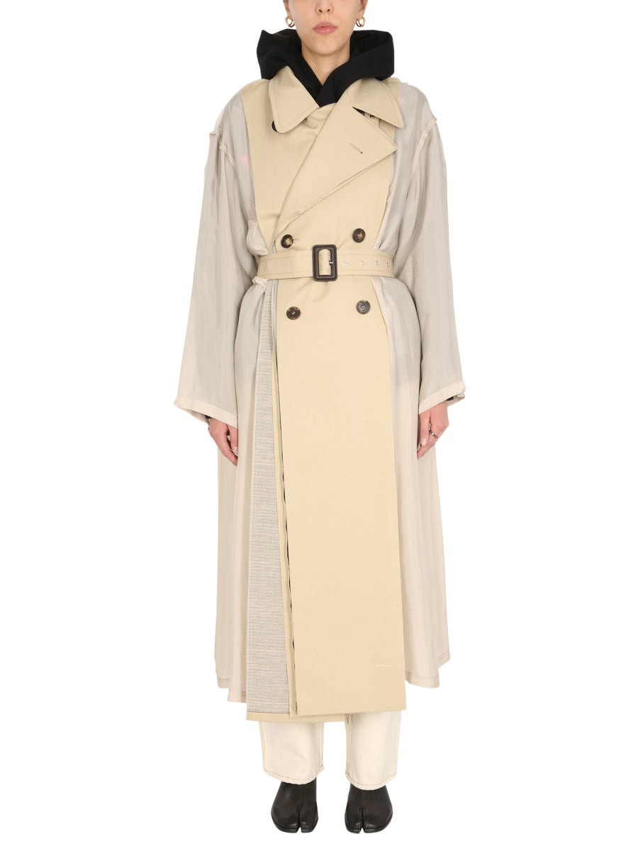 MAISON MARGIELA Two-Material Trench Coat