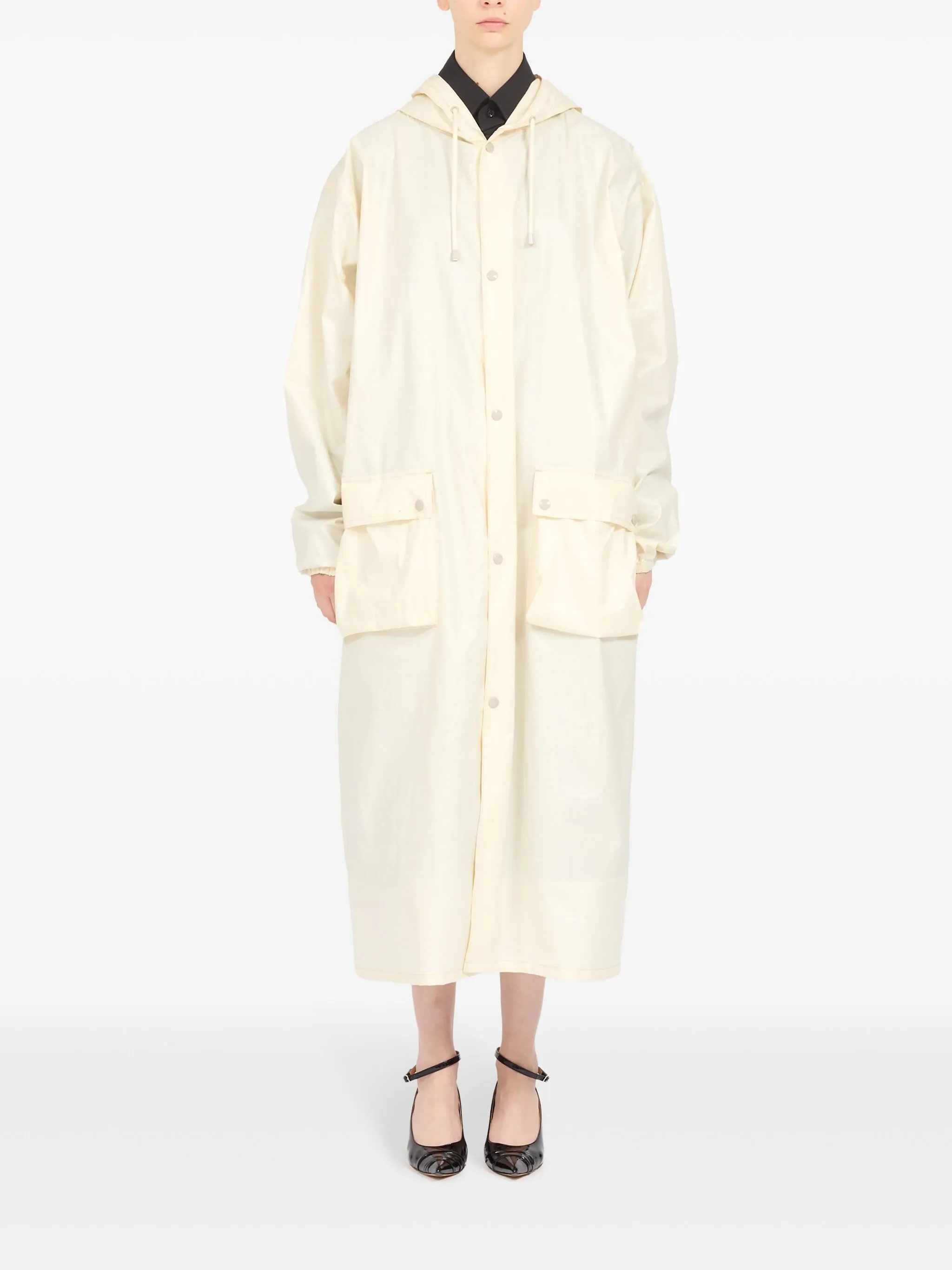 MAISON MARGIELA Oversized Cotton Caban Jacket - Size 38