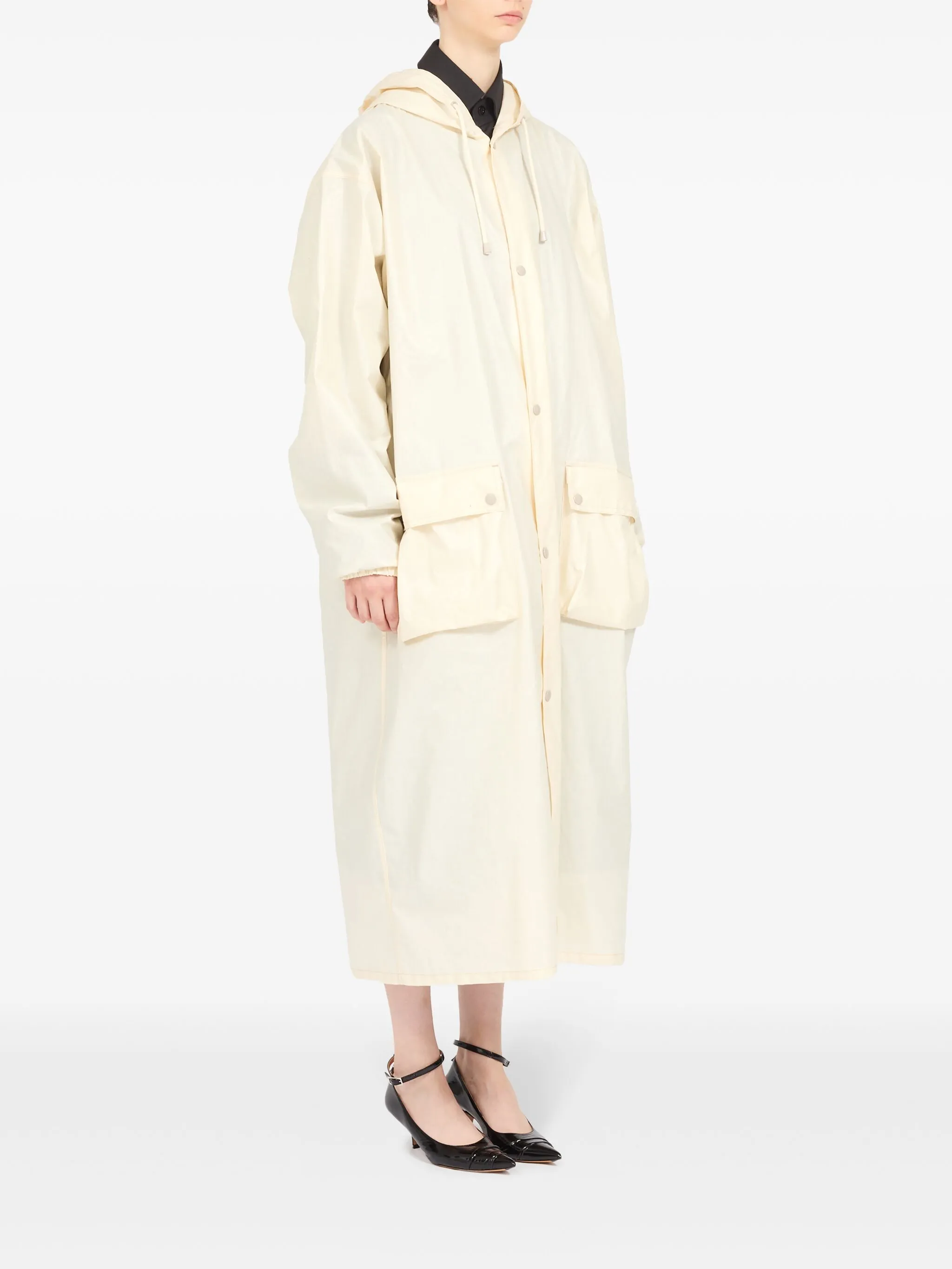MAISON MARGIELA Oversized Cotton Caban Jacket - Size 38