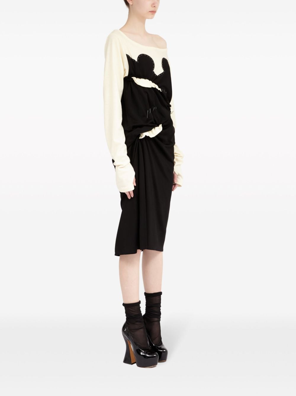 MAISON MARGIELA Cotton Blend Midi Dress