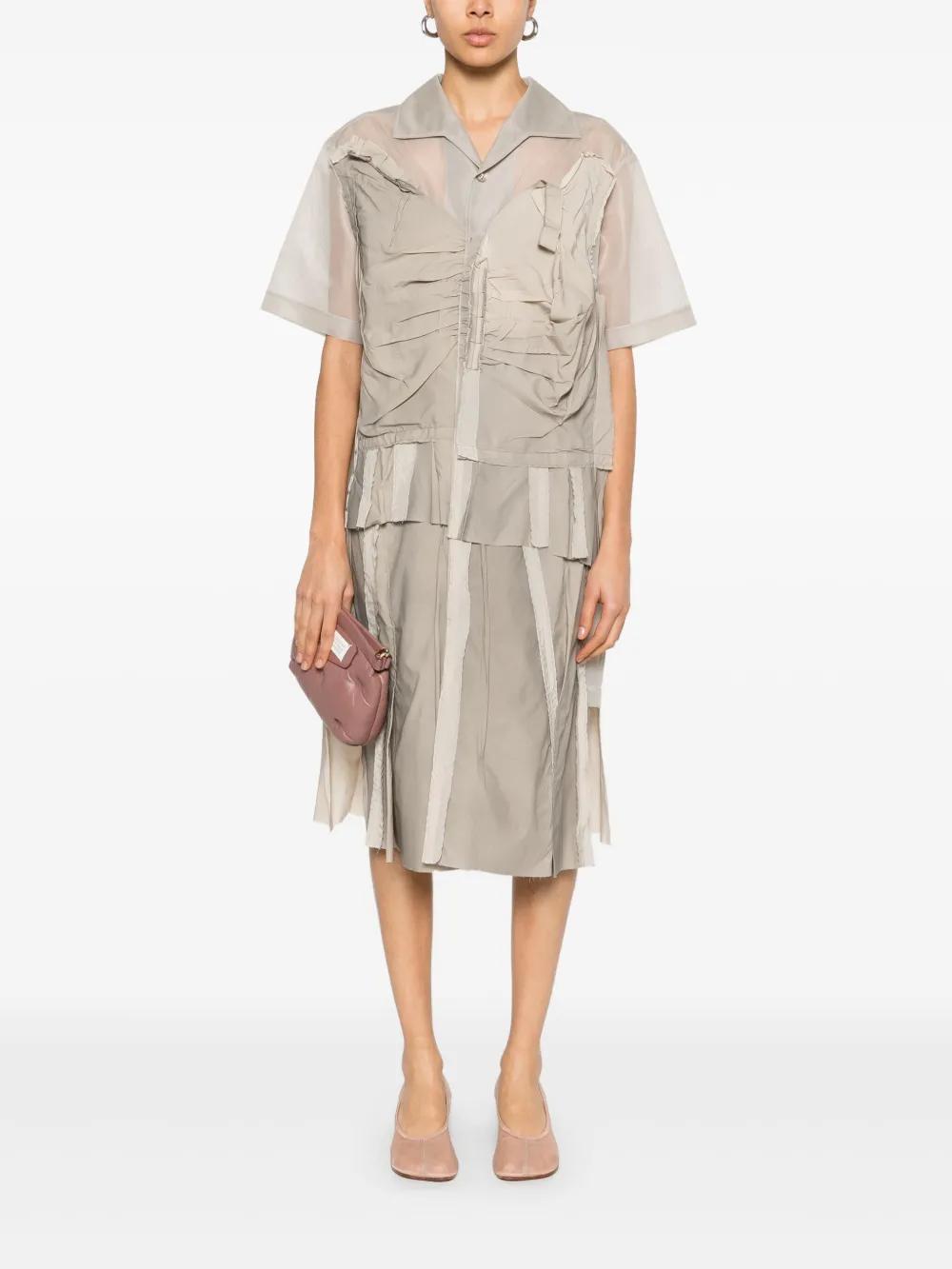 MAISON MARGIELA MIDI MESH SHIRT DRESS