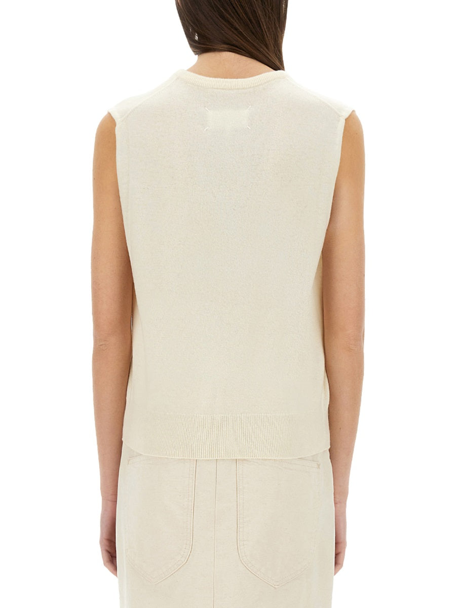 MAISON MARGIELA Mini Virgin Wool Vest for Women