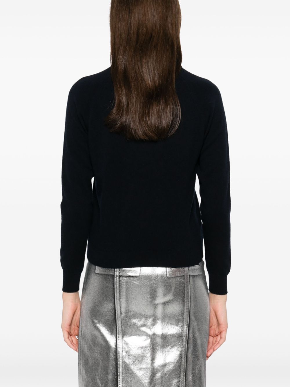 MAISON MARGIELA Women's Wool Polo Shirt with Short Front Button Fastening