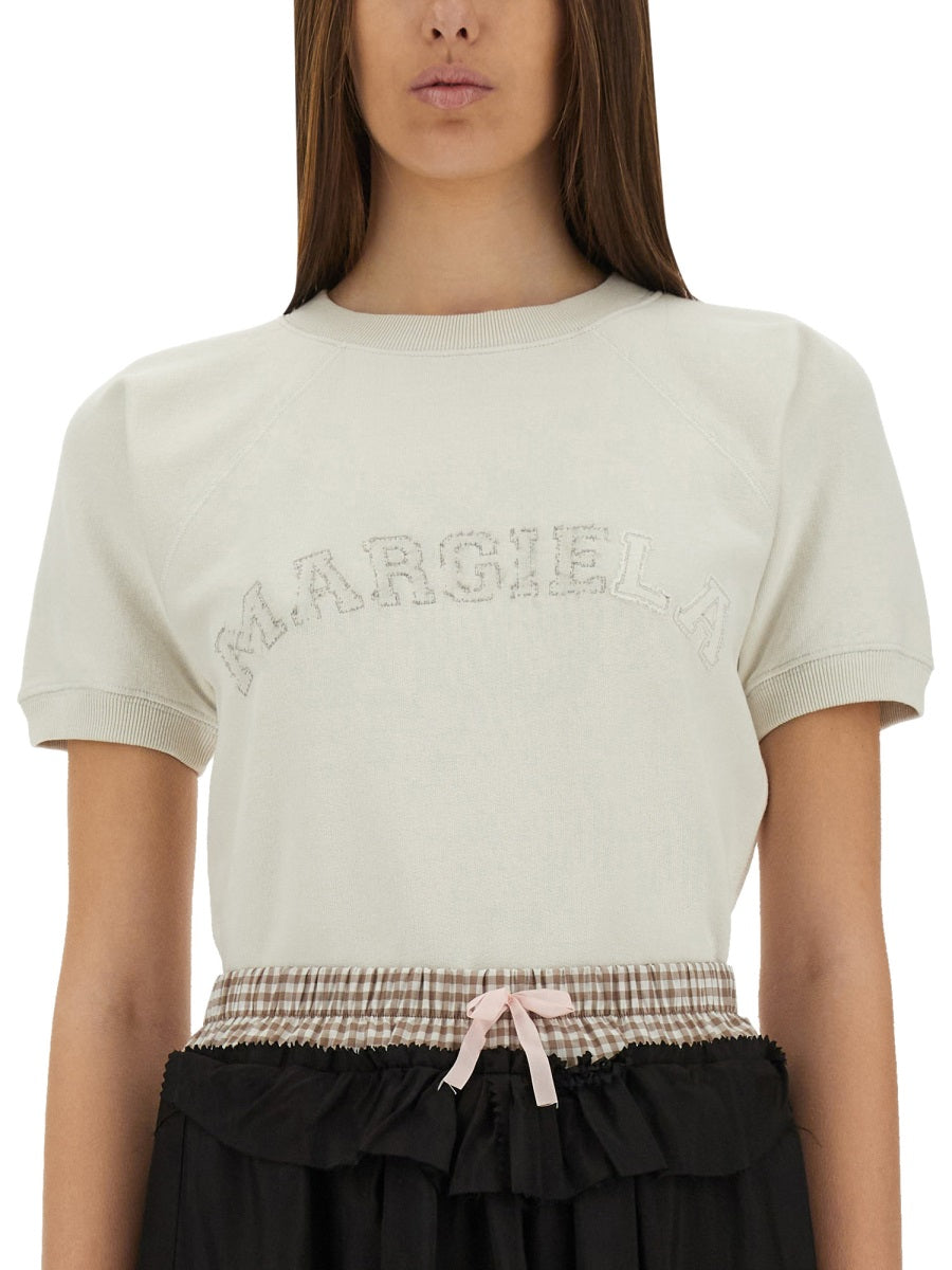 MAISON MARGIELA Short-Sleeved Sweatshirt in Regular Fit - Women’s Size S