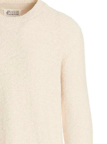 MAISON MARGIELA Ivory Cotton Blend Sweater for Women - SS24 Collection