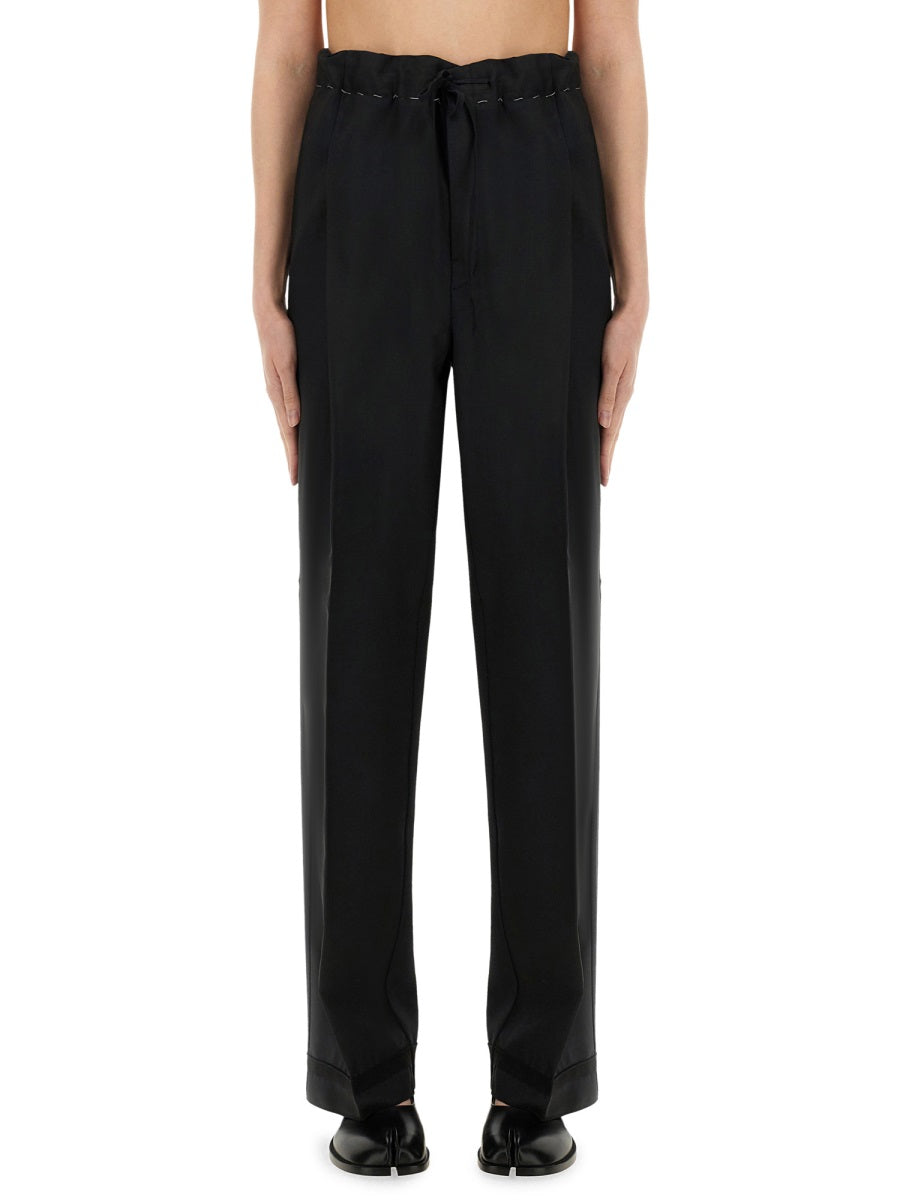 MAISON MARGIELA Mohair Wool Trousers for Women - SS25 Collection