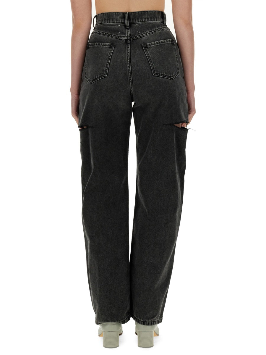 MAISON MARGIELA Distressed High-Waisted Jeans - Size 40