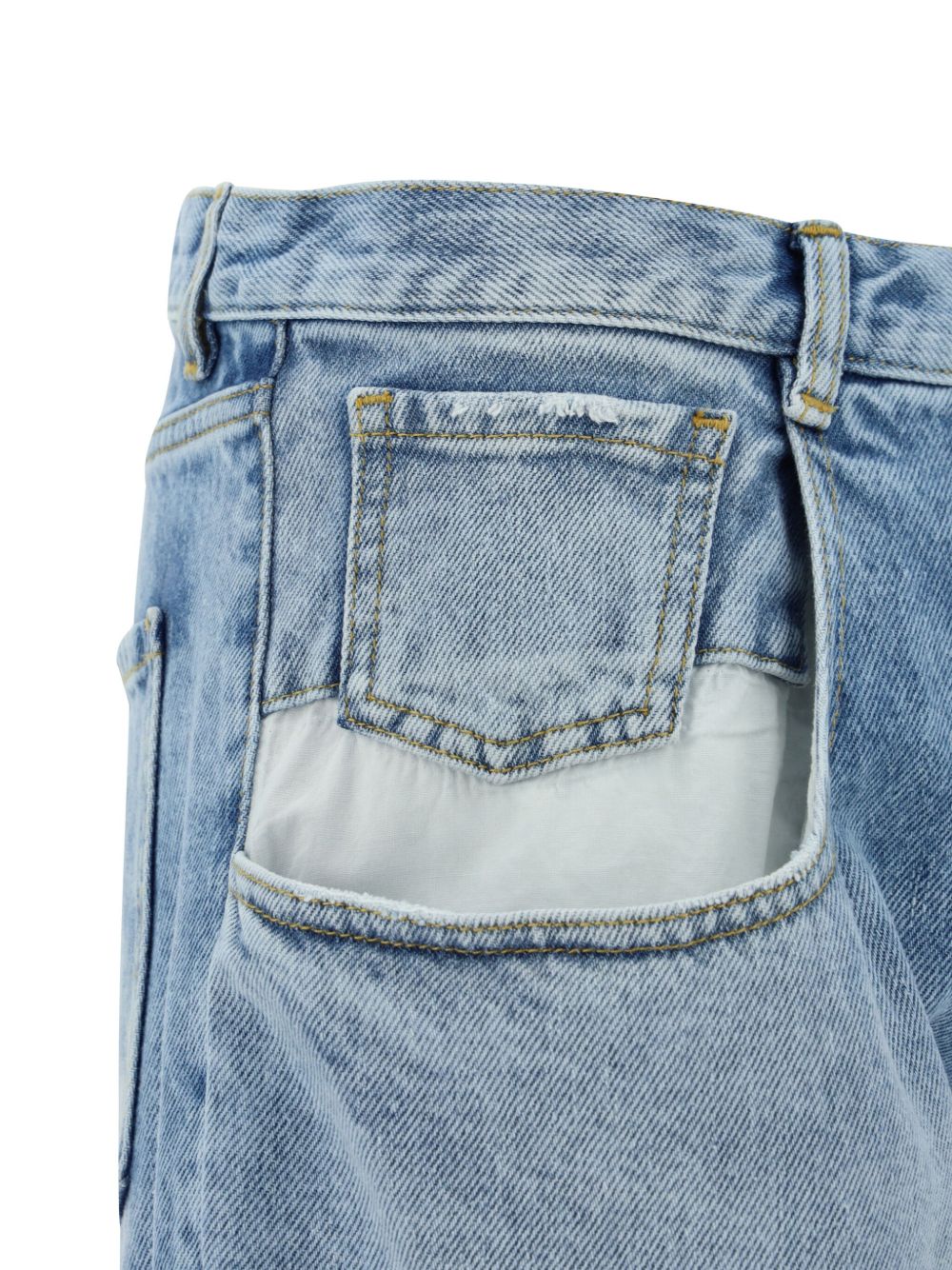 MAISON MARGIELA Straight Leg Jeans with Contrasted Pockets