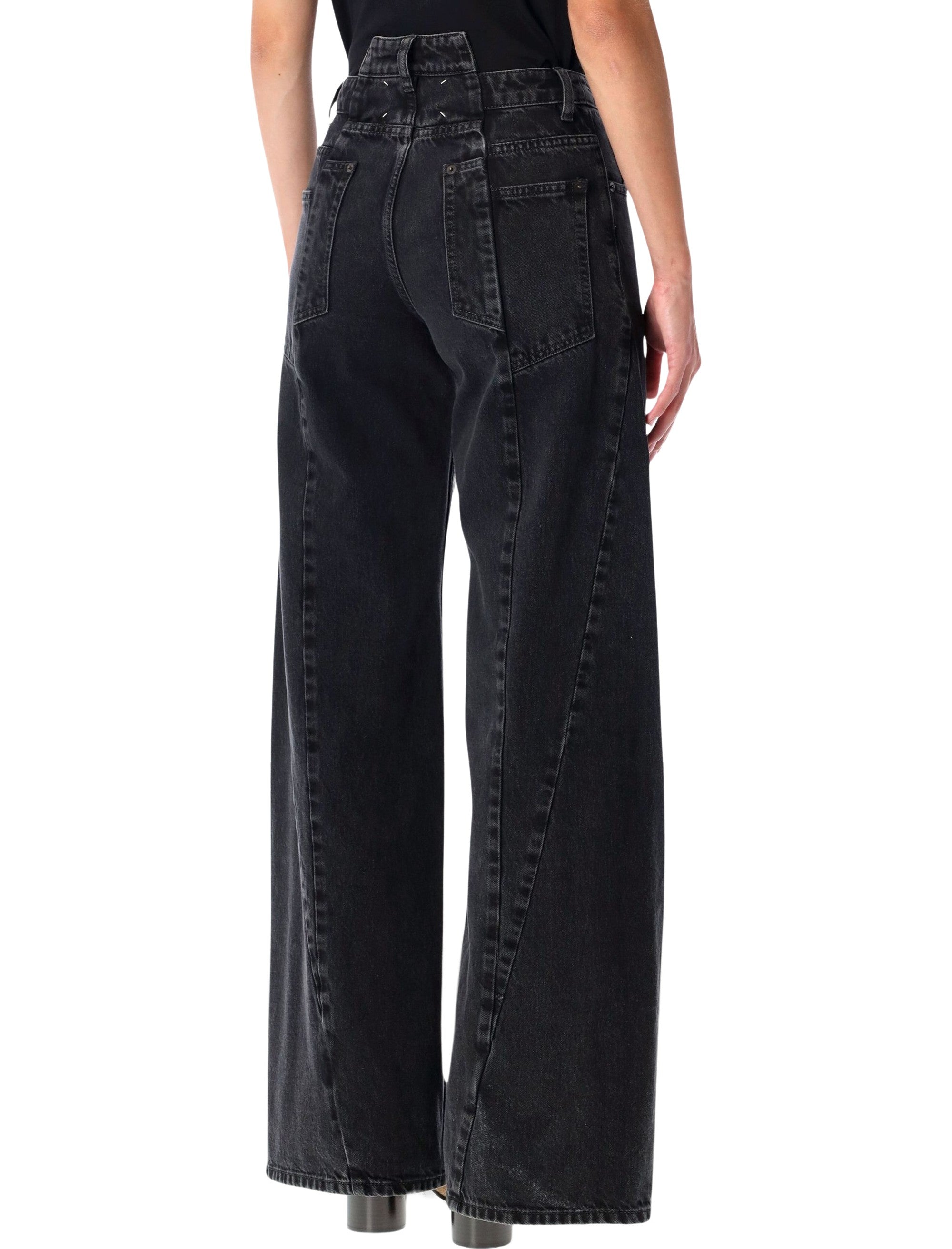 MAISON MARGIELA High-Waisted Wide-Leg Jeans - Fall 2025