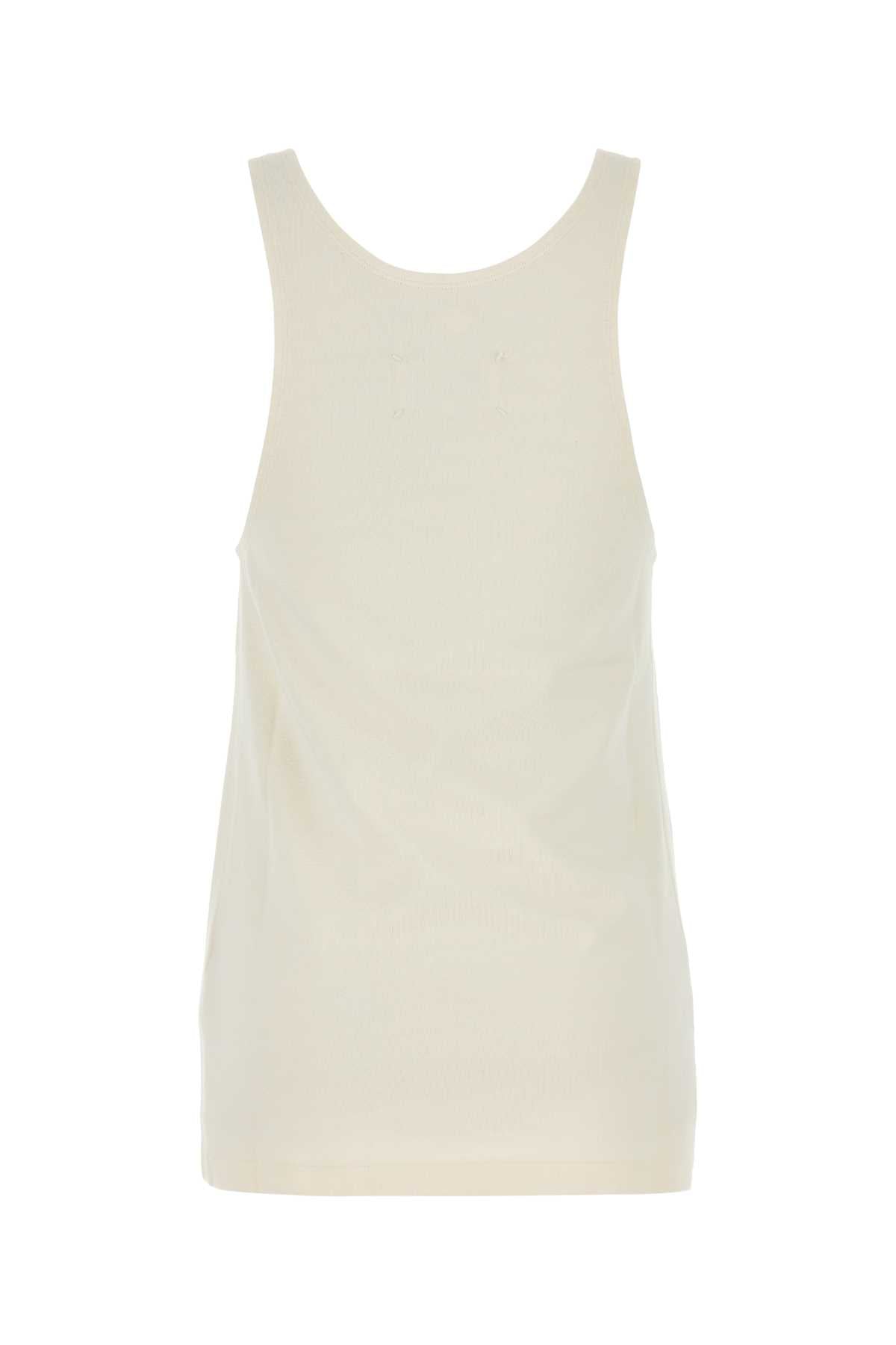 MAISON MARGIELA Ivory Viscose Blend Tank Top