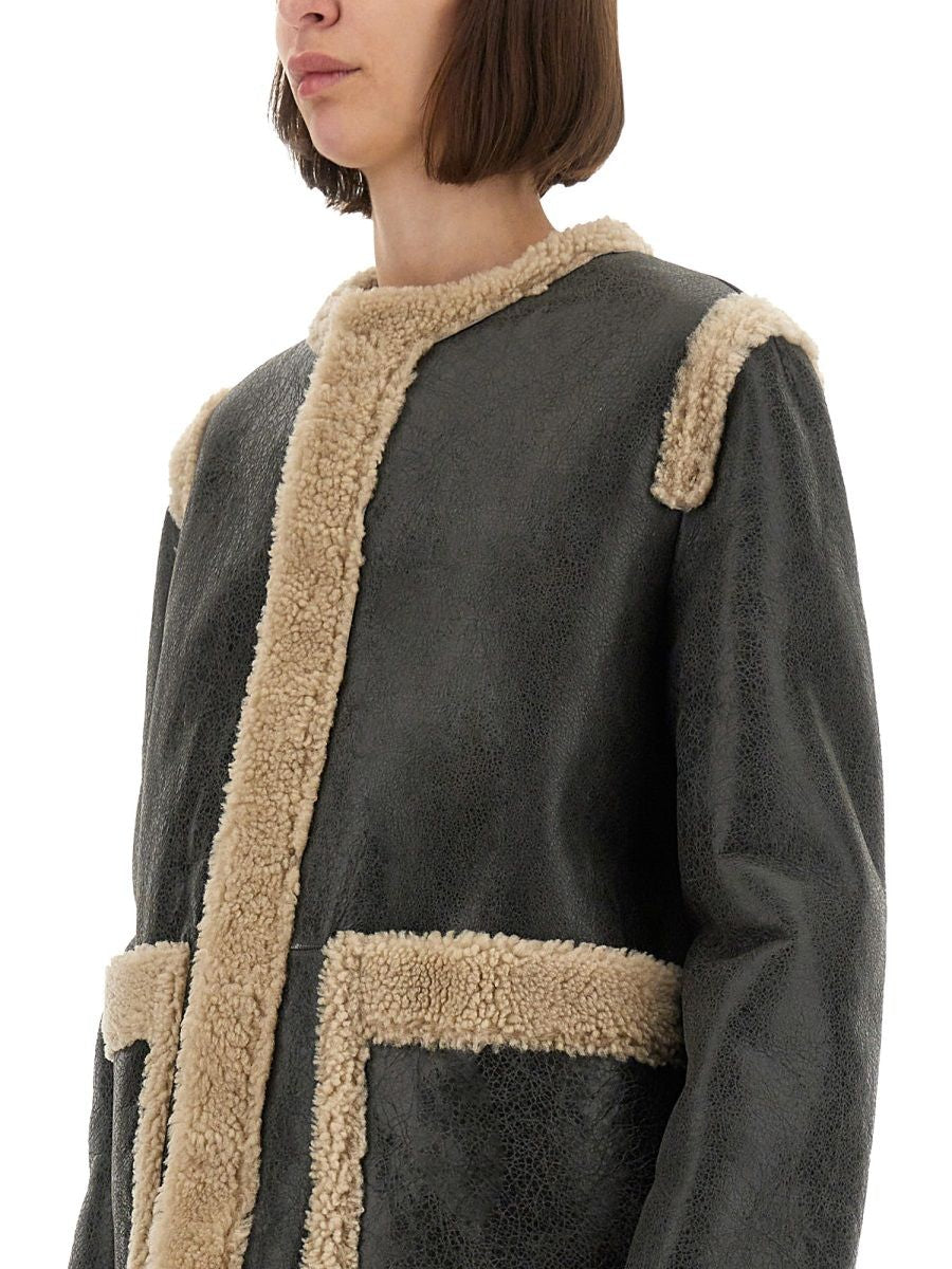 MM6 MAISON MARGIELA Shearling Jacket - Size 40 IT