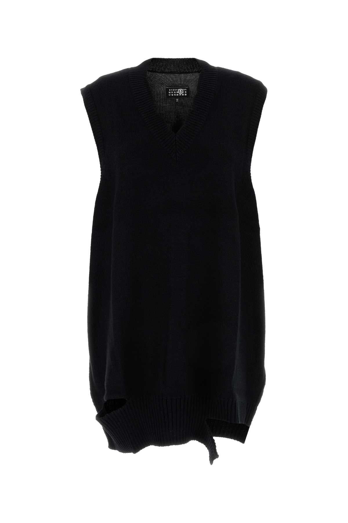MM6 MAISON MARGIELA Chic Women's Wool and Acrylic Mini Dress
