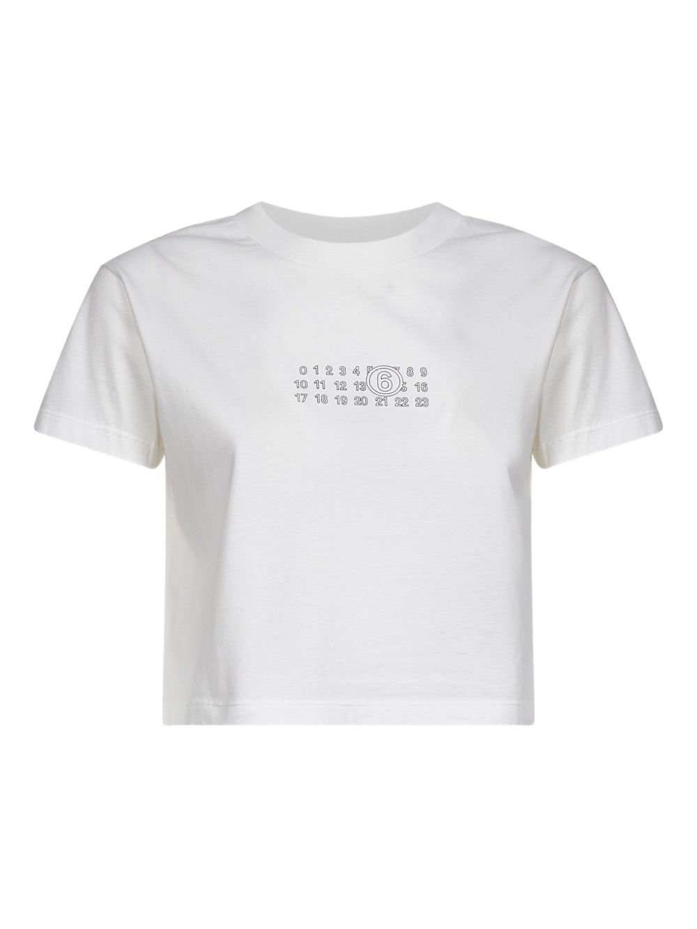 MM6 MAISON MARGIELA Cropped Logo Print T-Shirt - Size S