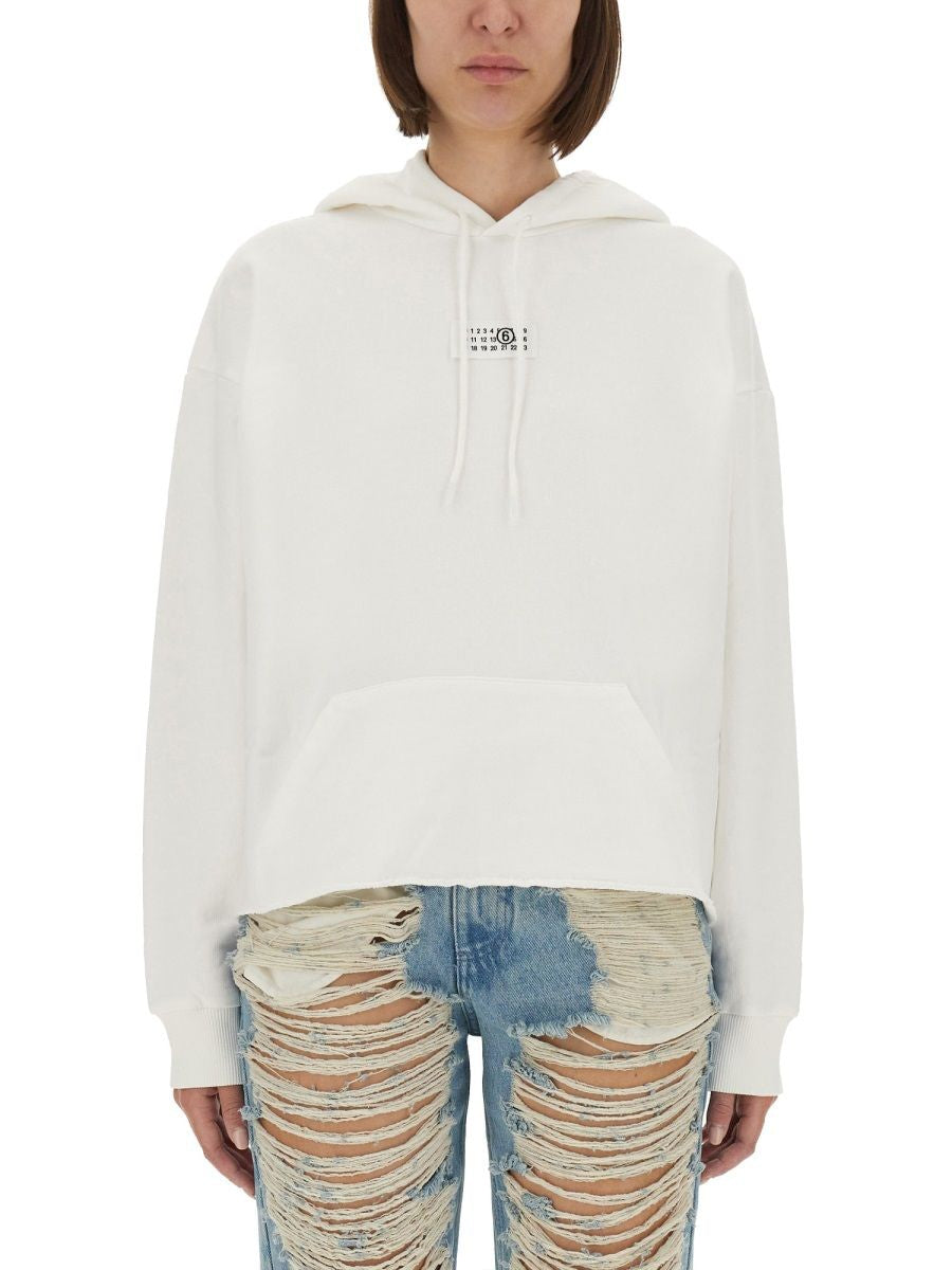 MM6 MAISON MARGIELA Hooded Drawstring Sweatshirt for Women