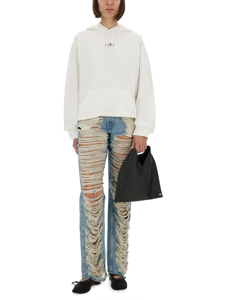 MM6 MAISON MARGIELA Hooded Drawstring Sweatshirt for Women