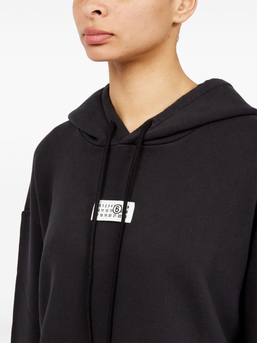 MM6 MAISON MARGIELA Logo Cotton Hoodie with Pouch Pocket