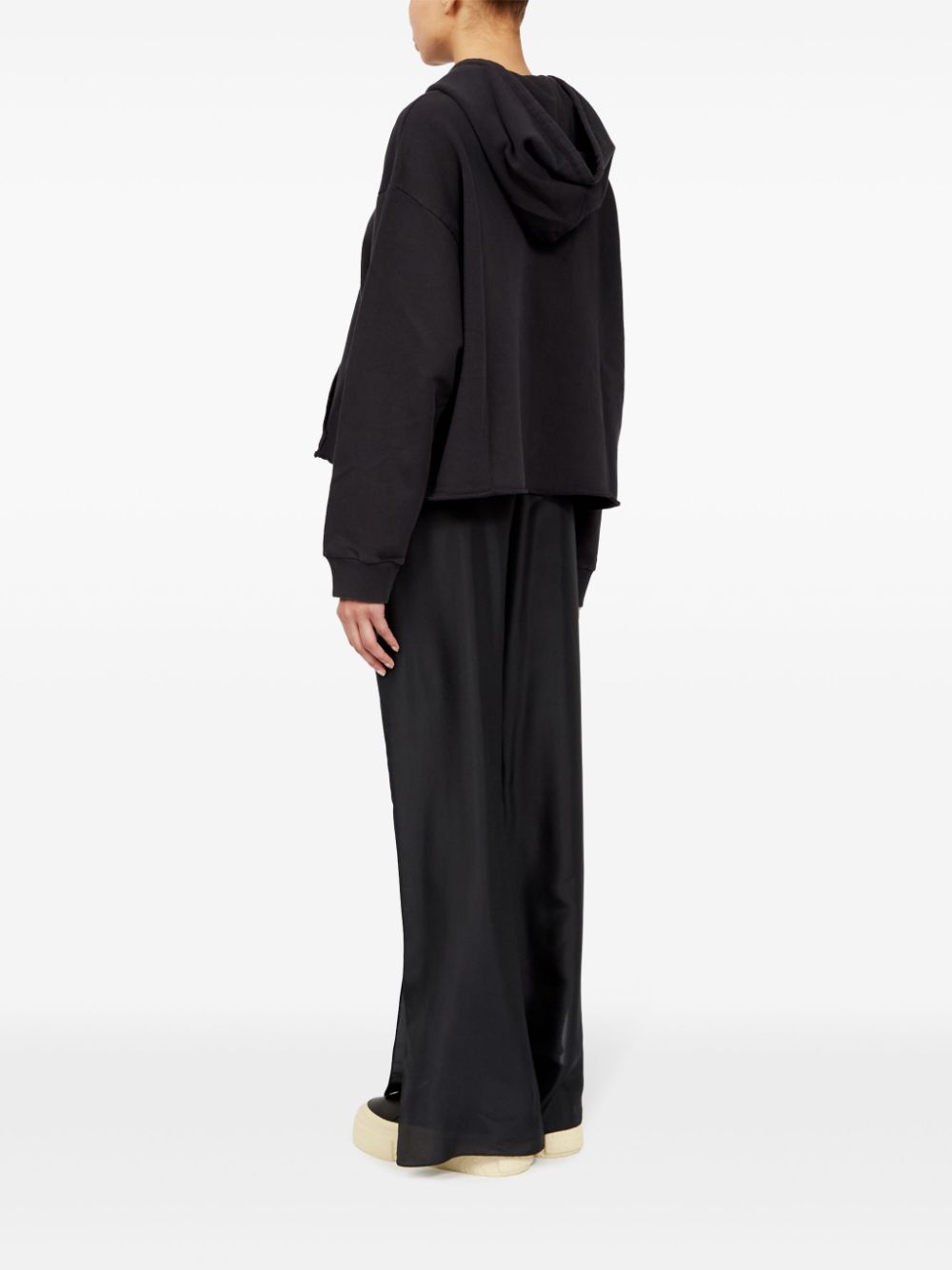 MM6 MAISON MARGIELA Logo Cotton Hoodie with Pouch Pocket