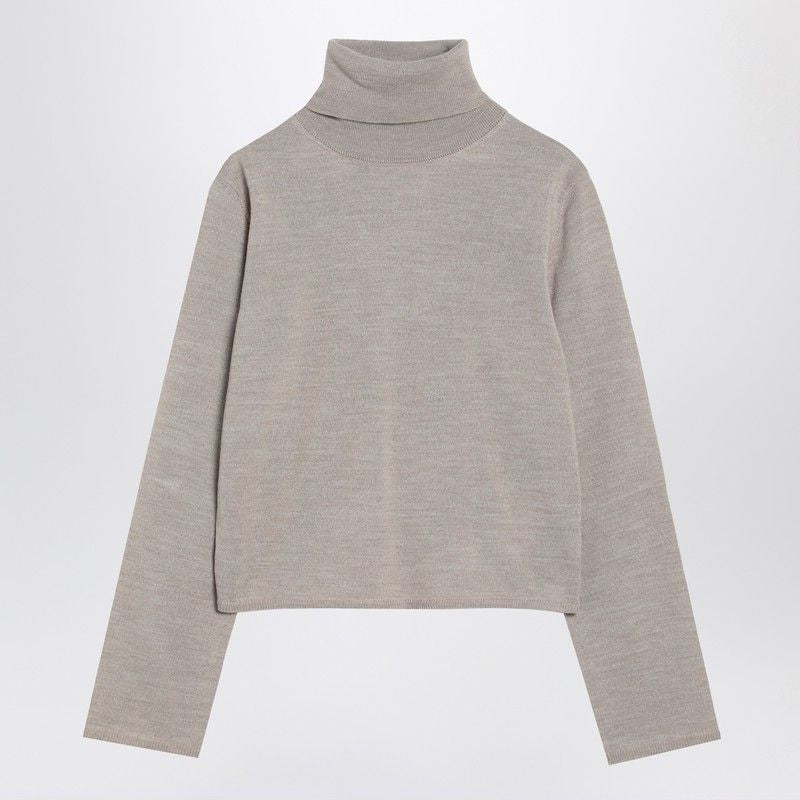 MM6 MAISON MARGIELA Wool Blend Turtleneck Sweater with Elbow Patches