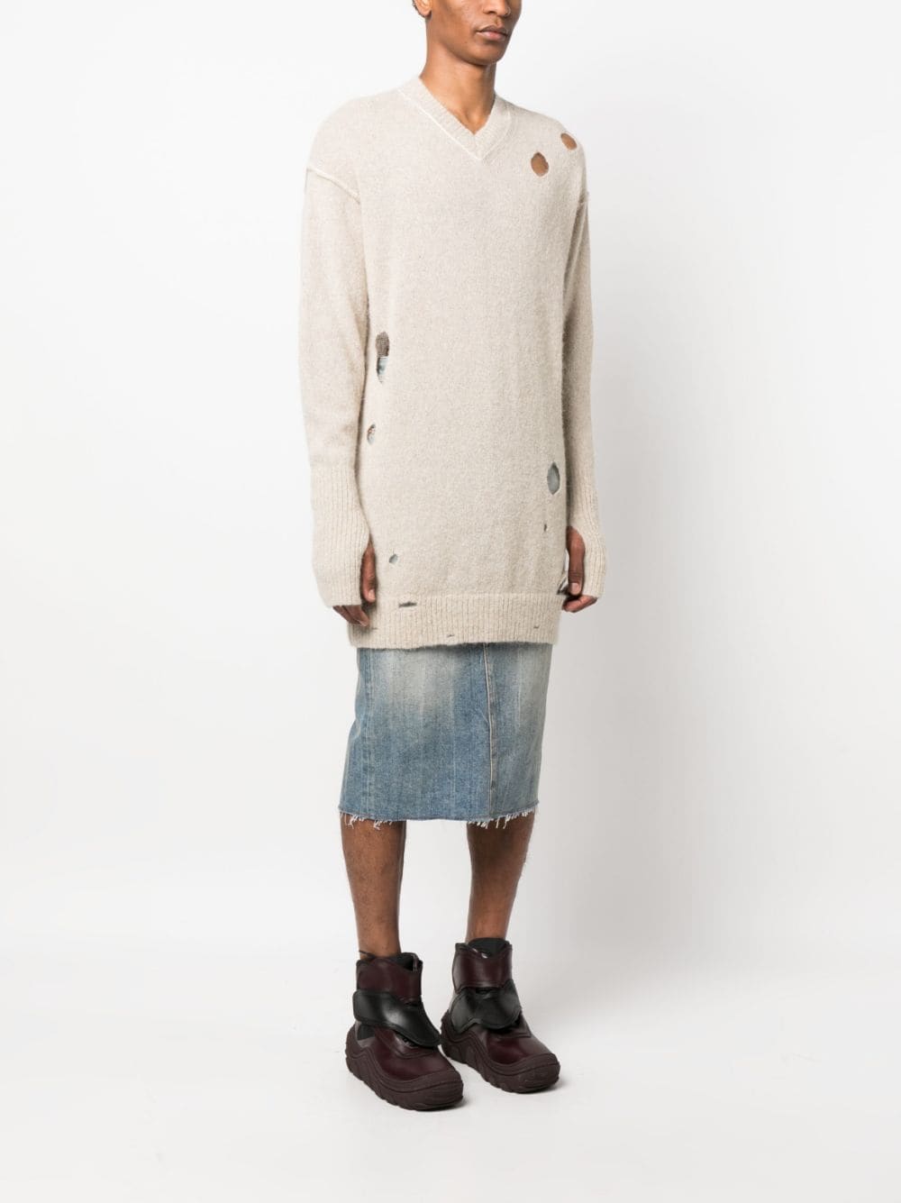 MM6 MAISON MARGIELA V-Neck Mini Dress for Women