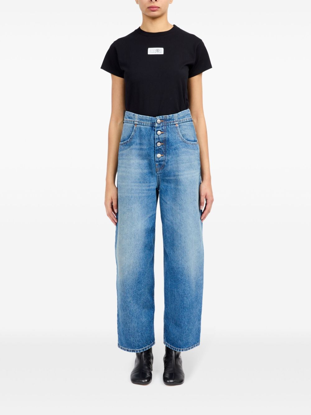 MM6 MAISON MARGIELA Straight Leg Cropped Jeans - Size 26