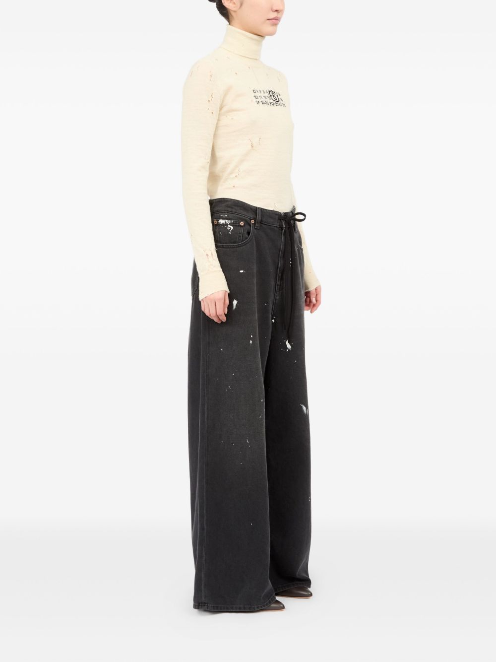MM6 MAISON MARGIELA Wide-Leg Denim Cotton Jeans for Women