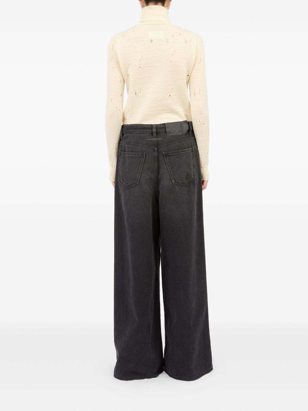 MM6 MAISON MARGIELA Wide-Leg Denim Cotton Jeans for Women