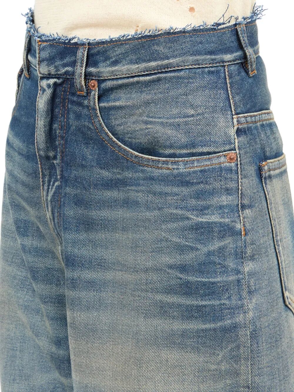MM6 MAISON MARGIELA Wide-Leg Denim Jeans with Five Pockets