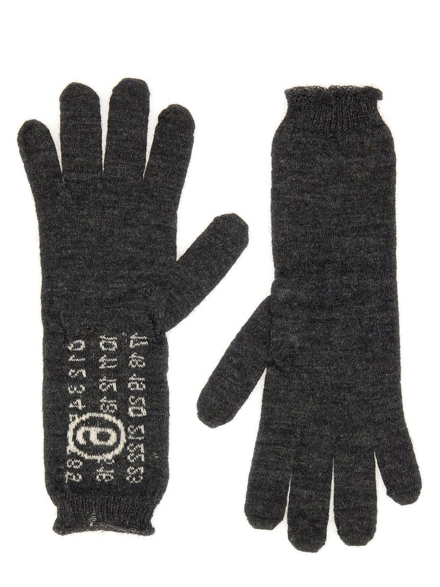 MM6 MAISON MARGIELA Wool Gloves for Women - FW25 Collection