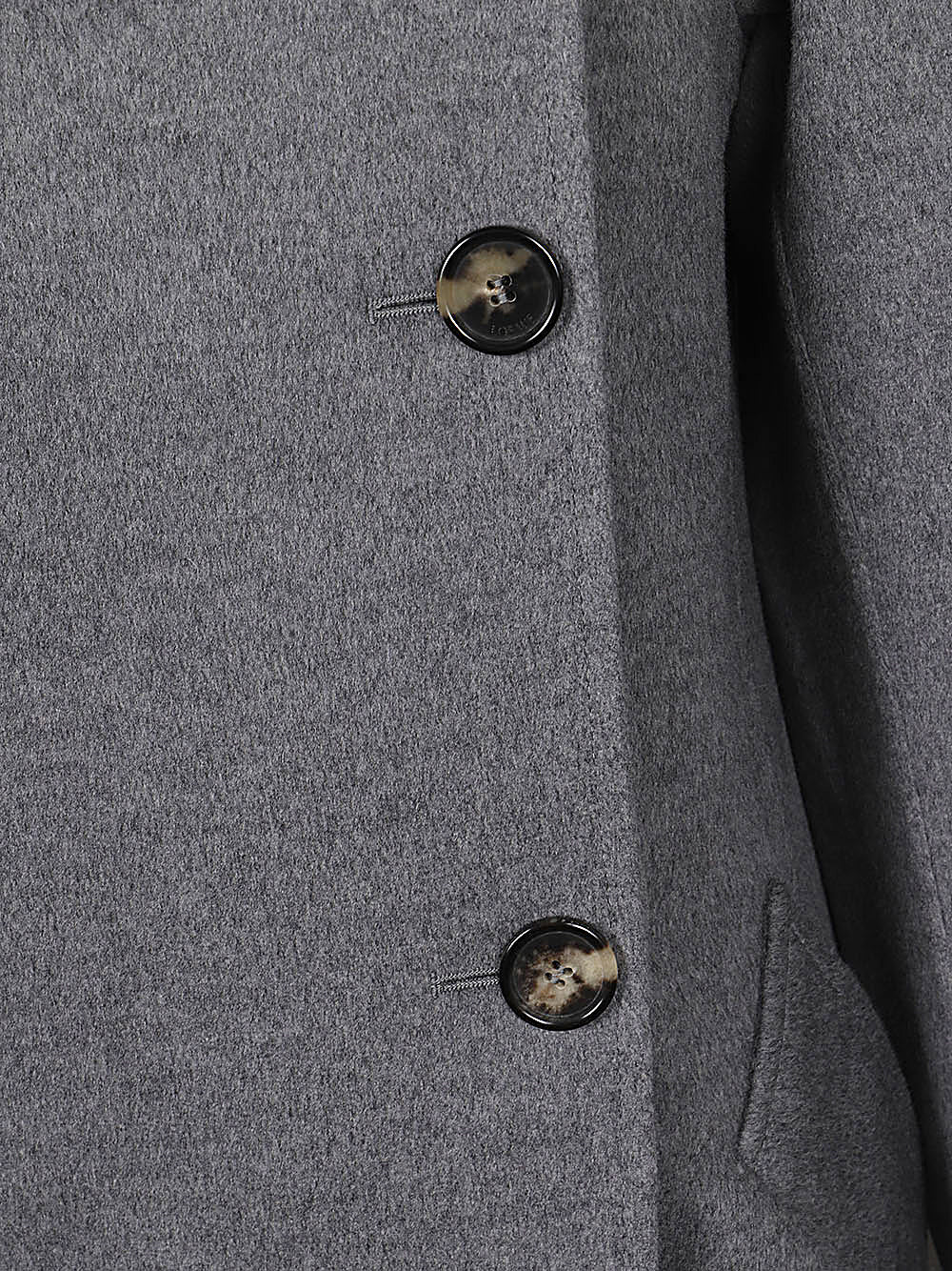 LOEWE Luxurious Wool and Cashmere Blend Long Jacket - Regular Cut