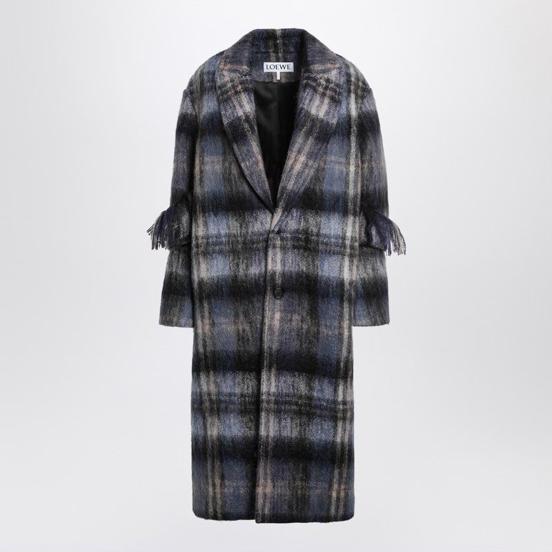 LOEWE Checkered Design Jacket in Mohair and Wool Blend