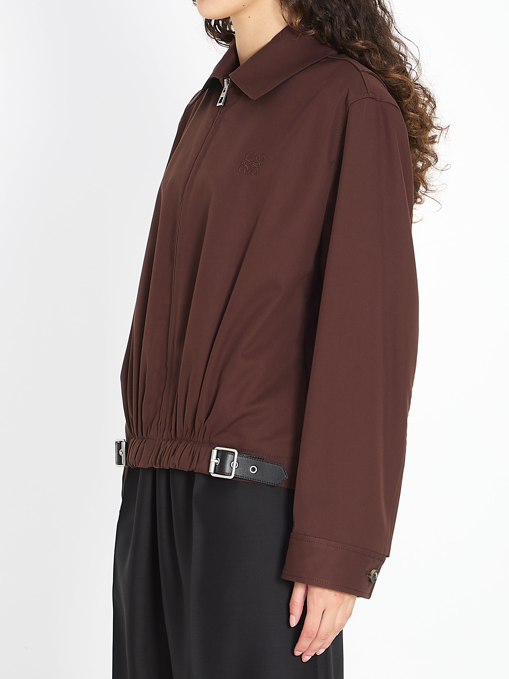 LOEWE Belted Jacket in Lightweight Cotton and Silk - Size 38