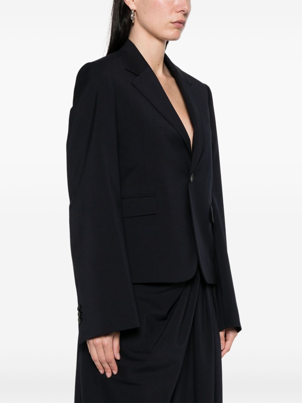 LOEWE Elegant Wool Jacket with Shoulder Pads for Women