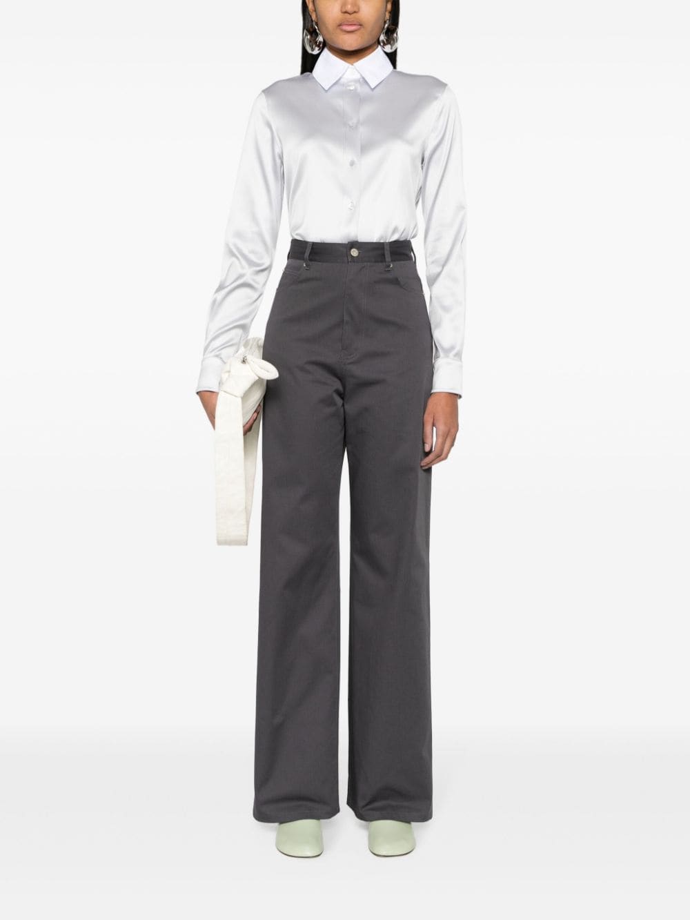 LOEWE High-Waisted Cotton Trousers for Women