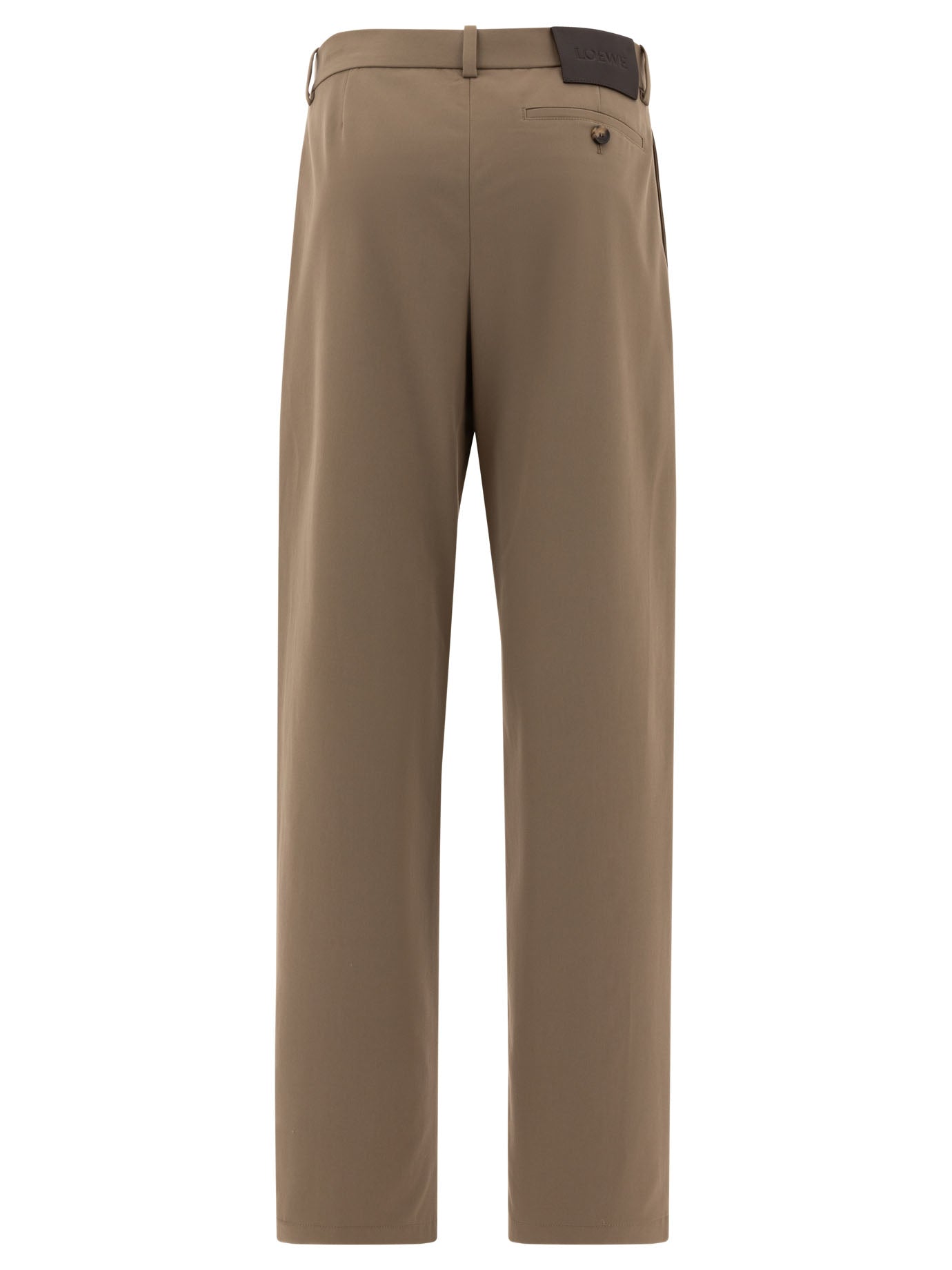 LOEWE Relaxed Fit Cotton and Silk Trousers for Women