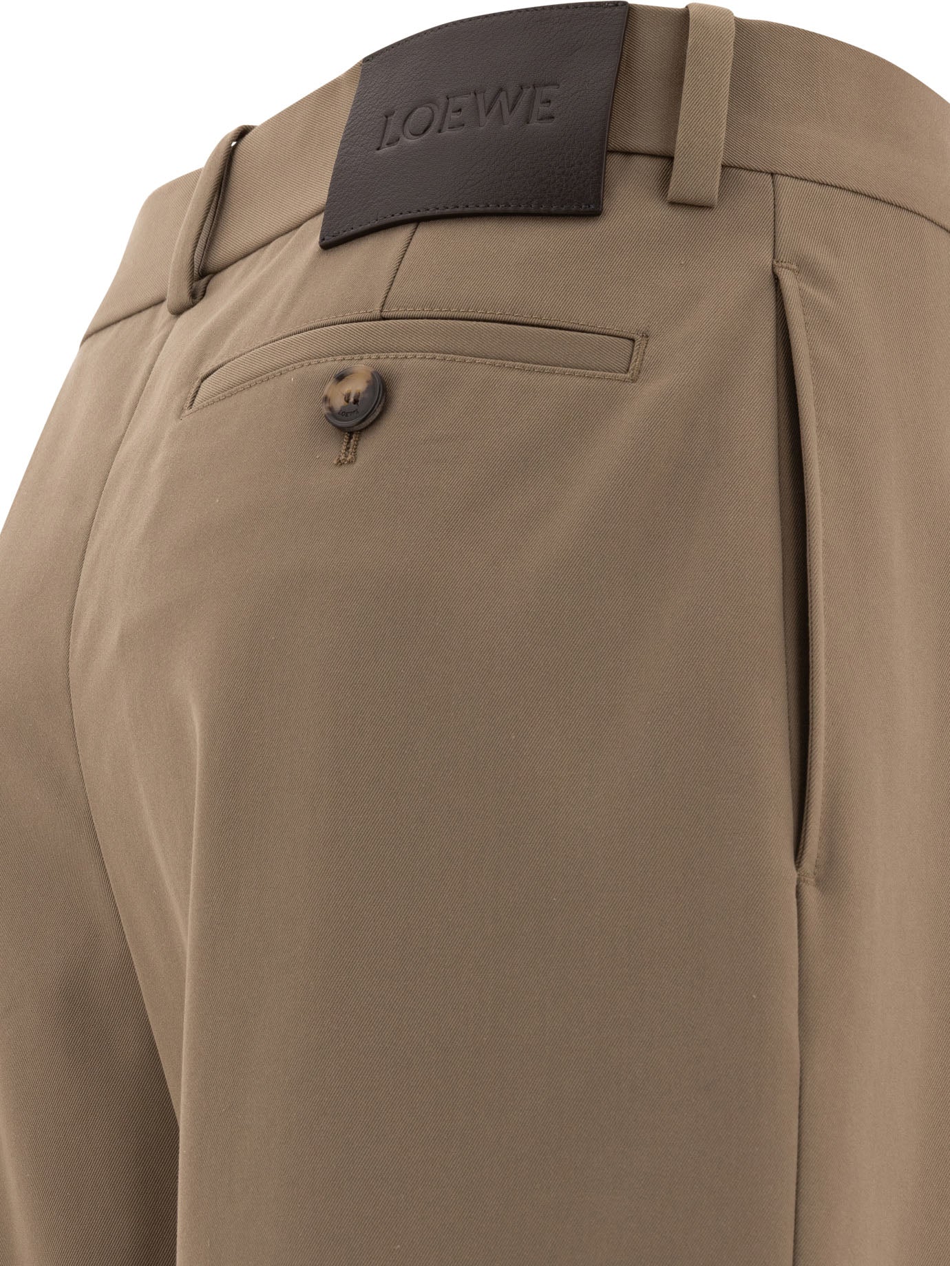 LOEWE Relaxed Fit Cotton and Silk Trousers for Women
