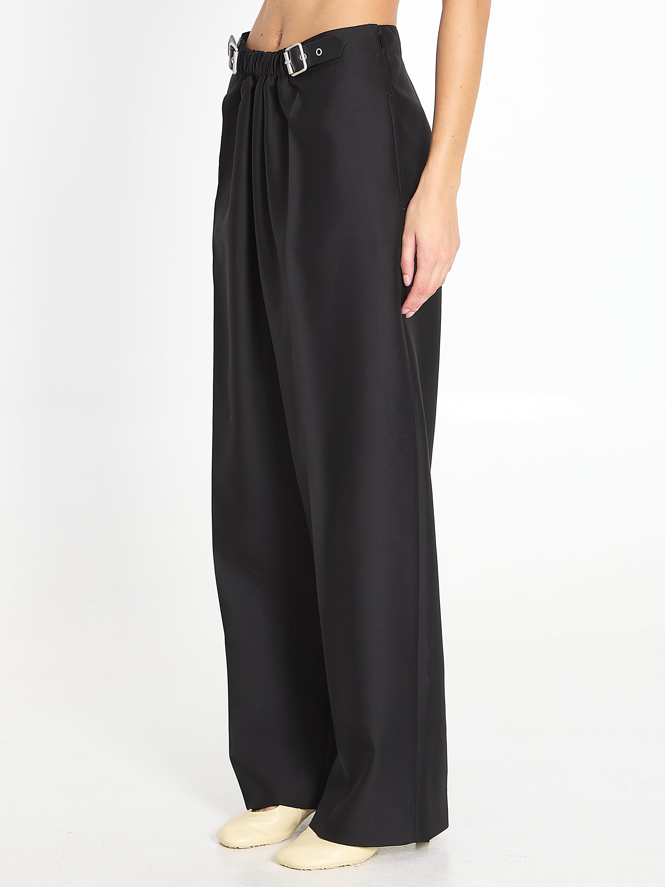 LOEWE Mid-Rise Belted Trousers - Size 36