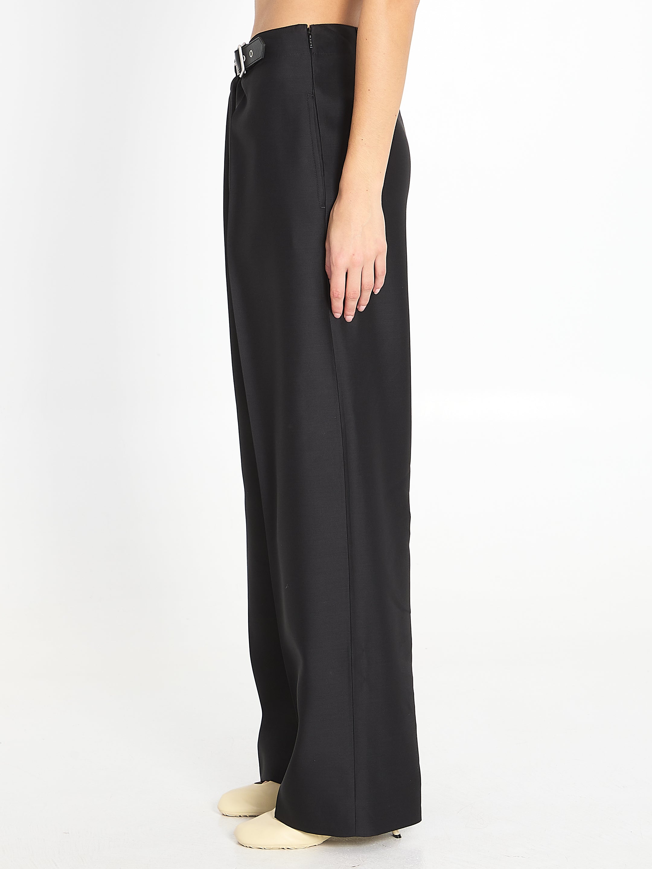 LOEWE Mid-Rise Belted Trousers - Size 36